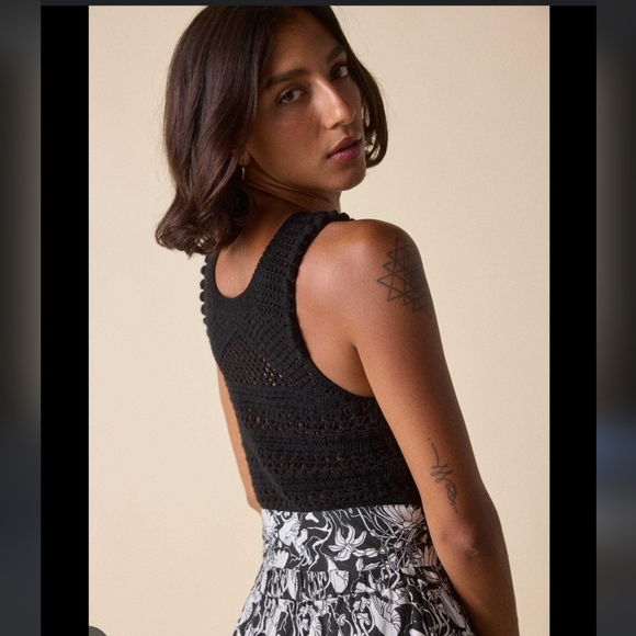 St.Roche, Marilyn Crocheted‎ Tank, Black, Size Medium, NWT! - Picture 2 of 9